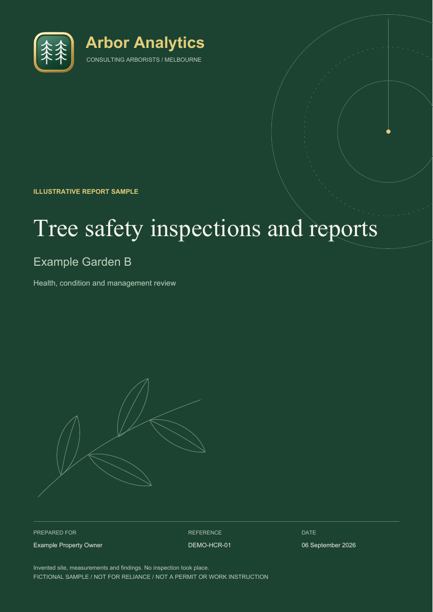 Illustrative sample report: Cover