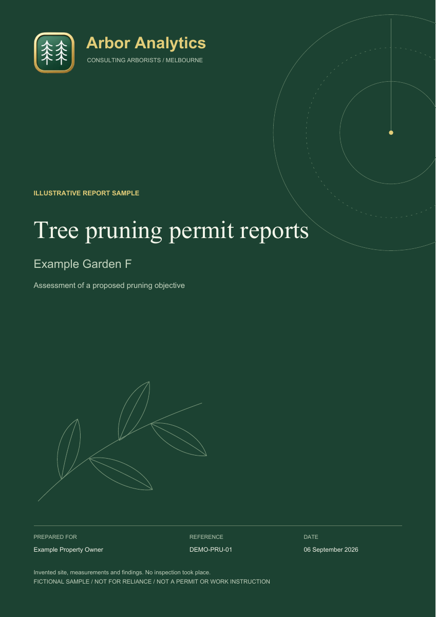 Illustrative sample report: Cover