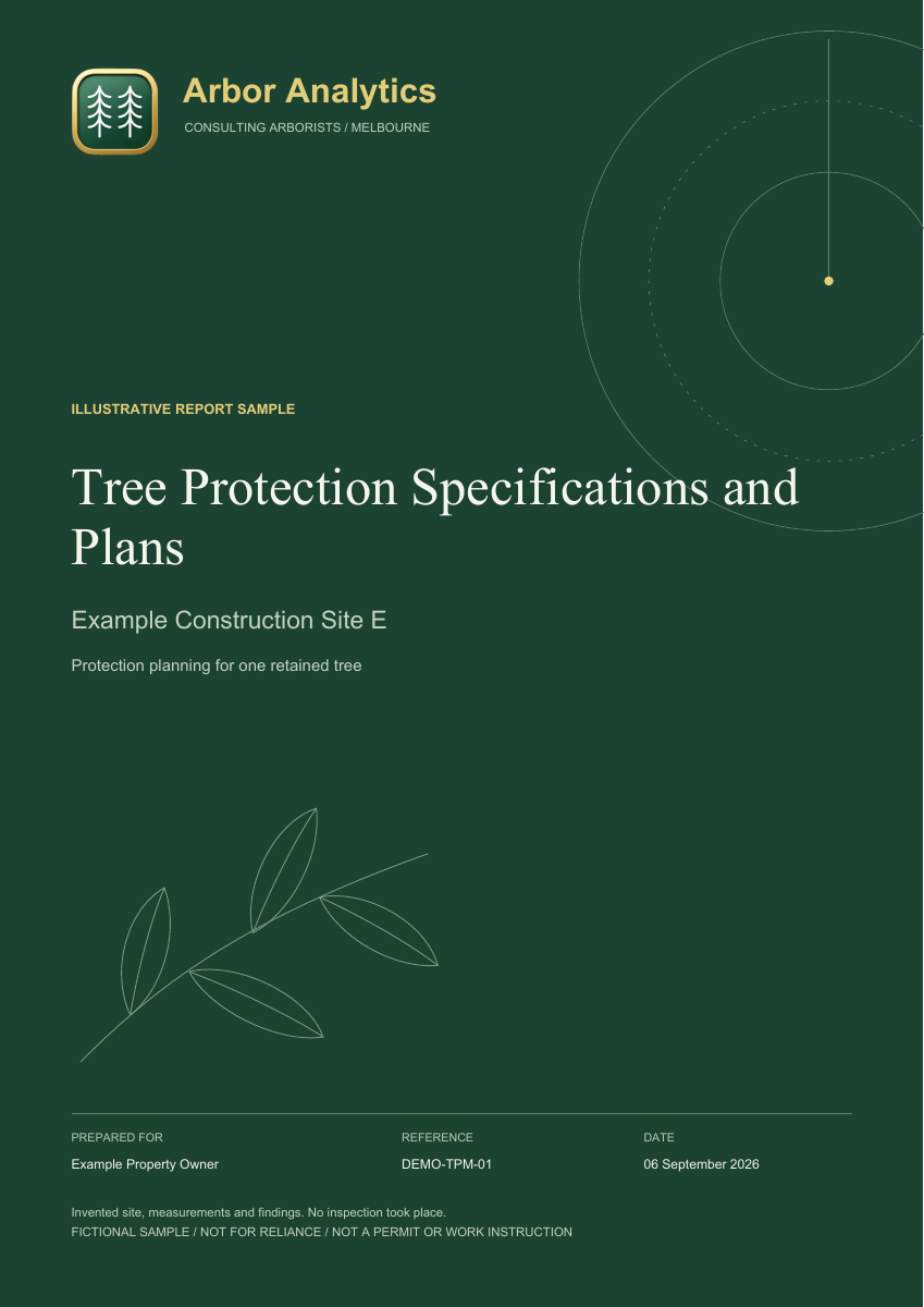 Illustrative sample report: Cover
